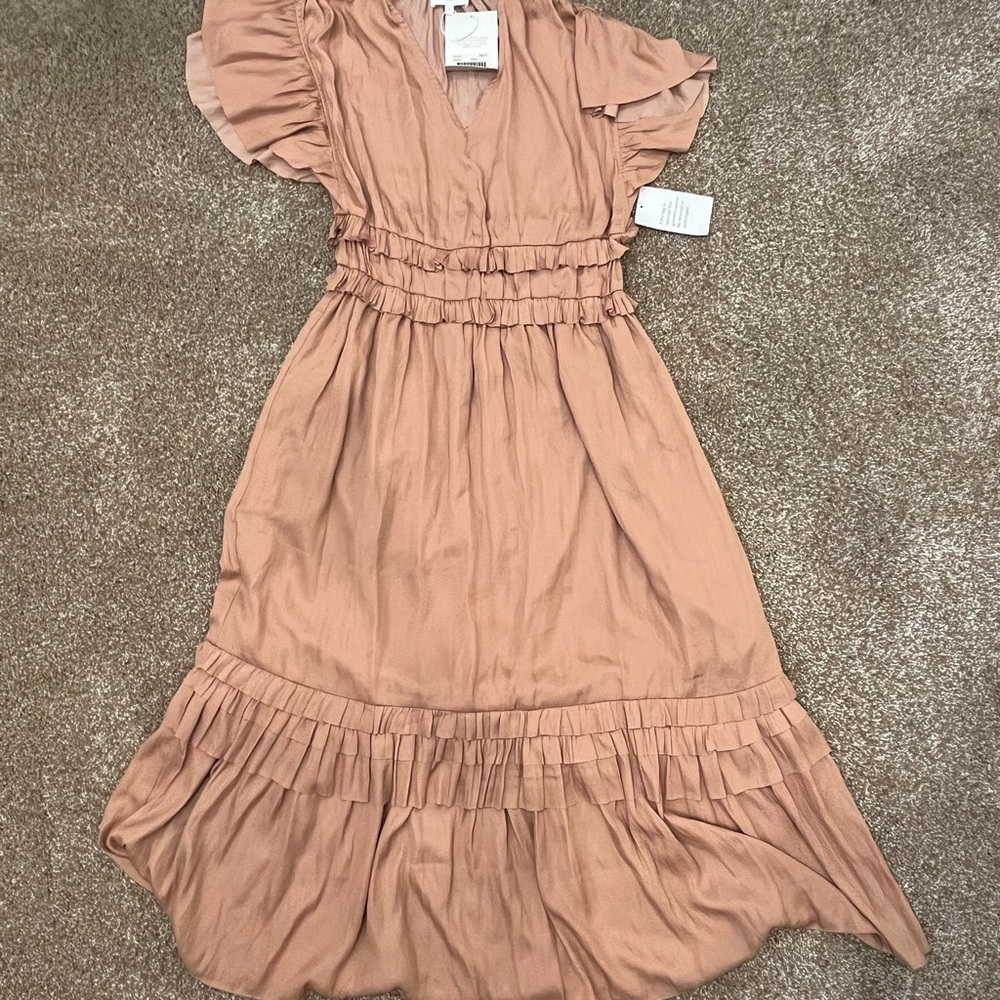 Bohme Peach Ruffle Women’s Dress